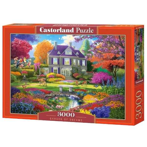 Puzzle de 3000 de piese cu Garden of Dreams Cutia are dimensiunile de 38×265×5 cm iar puzzle-ul are 92×68 cm Recomandat celor cu vârste de peste 9 ani