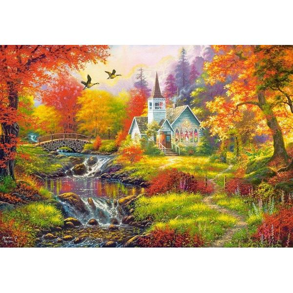 Puzzle de 1000 piese cu Autumn Vibes Puzzle-ul are dimensiunile 68 x 47 cm si cutia 35 x 25 x 5 cm Pentru cei cu varste de peste 9 ani