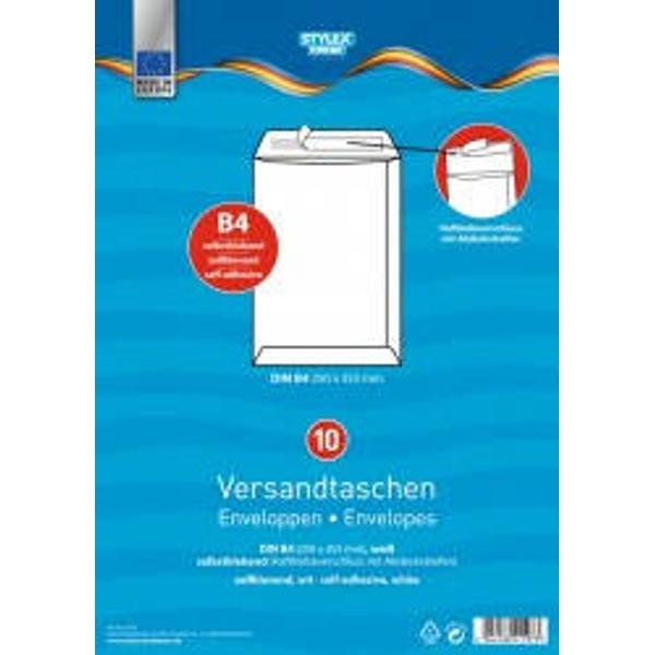 Set 10 plicuri albe siliconice B4Hartie alba 120 grmp Format 290x353 mm Ambalaj punga din plastic Produs de Toppoint-Germania