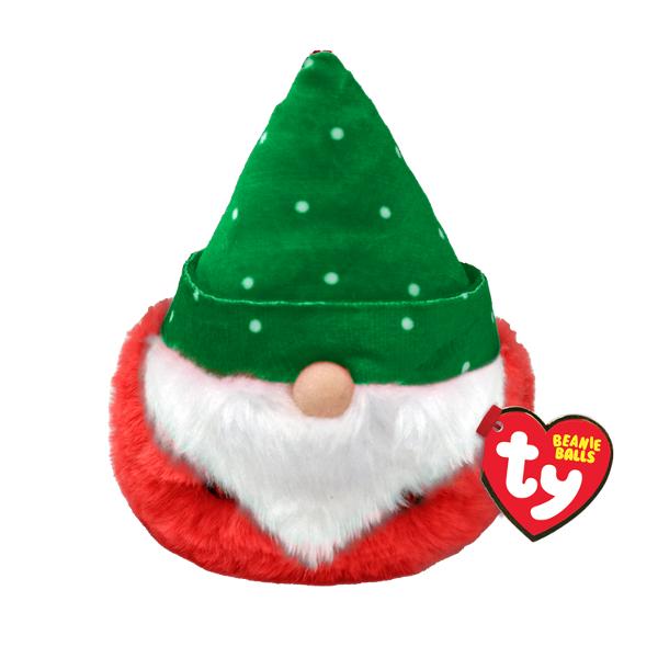 Jucarie de plus TY Beanie Balls - TURVEY spiridus cu palarie verde TY42548