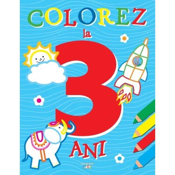 Coloreaz&259; desenele de pe fiecare pagin&259; în culorile indicate de contururile imaginilor Desenele cu contururi groase sunt adaptate vârstei pre&537;colare &537;i îi vor deprinde pe copiii de la grupa mic&259; s&259; foloseasc&259; creionul doar în interiorul spa&539;iului de colorat