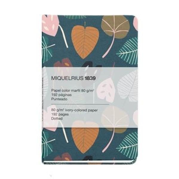 Agenda Notes 93x145 mm 96 file liniatura cu puncte verde autumn leaves MR8225