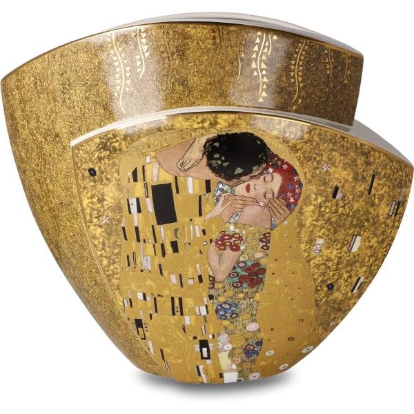 Vaz&259; decorativ&259; Goebel – Adele Bloch-Bauer I &537;i The Kiss de Gustav Klimt 29 cmTransform&259; orice spa&539;iu într-o galerie de art&259; cu aceast&259; vaz&259; spectaculoas&259; de 29 cm realizat&259; din por&539;elan de înalt&259; calitate Piesa poart&259; semn&259;tura rafinat&259; a casei Goebel fiind lucrat&259; manual cu o minu&539;iozitate deosebit&259;Vaza este decorat&259; cu faimoasele opere „Adele 