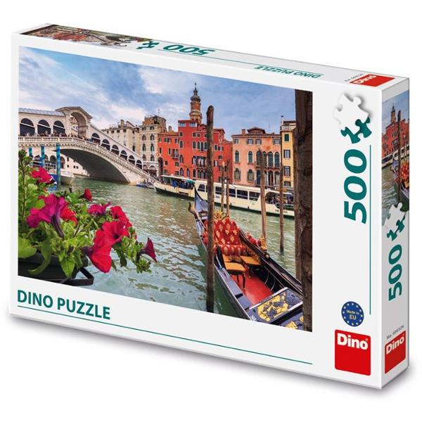 Puzzle Venetia 500 piese - DINO TOYS Bucurati-va de frumosul puzzle cu imagine de pe Marele Canal cu gondole si Podul Rialto in fundal Caracteristici- Reconstituiti puzzle-ul din cele 500 piese si obtineti o imagine din Venetia a Marele Canal cu gondole si Podul Rialto in fundal- Piesele sunt realizate din carton durabil complet inofensiv in Cehia- Asamblarea puzzle-ului este 