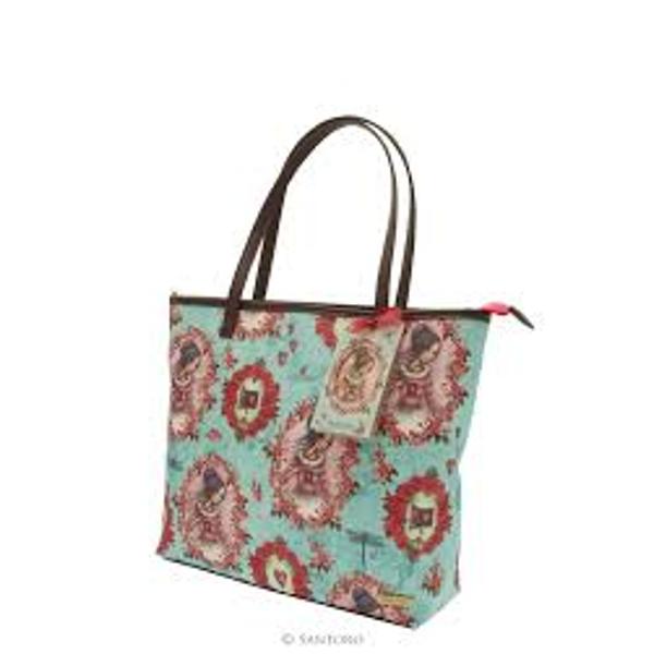 Mirabelle Large Shopper Bag - The Secret Sophistication and elegance all in one bag This large shopper bag is perfect for days out school work and even trips away In shades of pastel aquamarine and with rose pink hues the bag is beautifully detailed with 