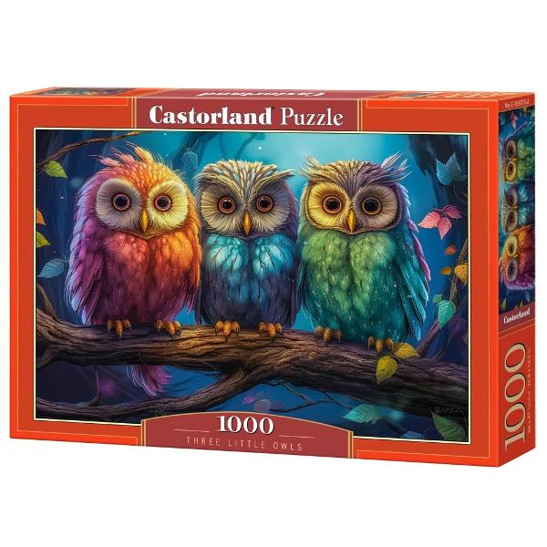 Puzzle cu 1000 de piese Castorland - Three little owls