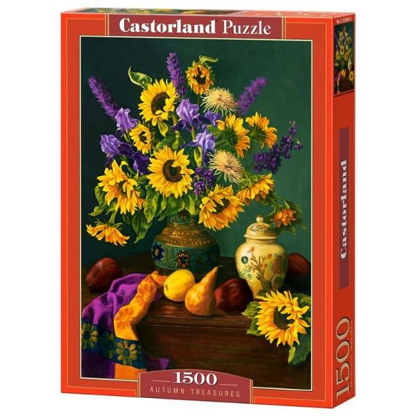 Puzzle de 1500 de piese cu Autumn Treasures Puzzle-ul are dimensiunile 68×47 cm Dimensiunea cutiei 35×25×5 cm Mod Portrait Pentru cei cu varste peste 9 ani 