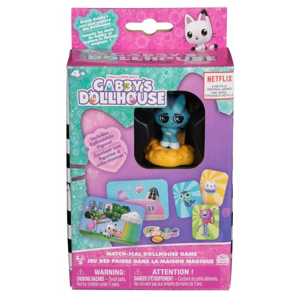 Jucati noul joc Gabbys Dollhouse pentru copii de la Spin Master Games jocul Match-ical Dollhouse cu potrivirea de memorie bazat pe emisiunea DreamWorks de pe Netflix Se intampla lucruri potrivite in mod magic in Dollhouse Pentru a juca pur si simplu realizati cat mai multe potriviri intre personaje si carti si mutati figura colectabila CatRat pe acoperis Copiii se vor indragosti de figura colectabila CatRat pe care o folositi pentru a face potrivirea cu pisica lui Gabby si pentru a 