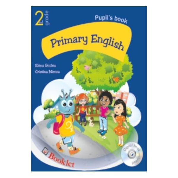 PRIMARY ENGLISH – 2nd grade se adreseaza elevilor de clasa a II-a si corespunde nivelului incepator - A1 in Cadrul european de referinta pentru limbi straine Cartea electronica contine animatii video si cantece in stil karaoke activitati de asociere adevarat sau fals rebusuri sau completarea spatiilor libere