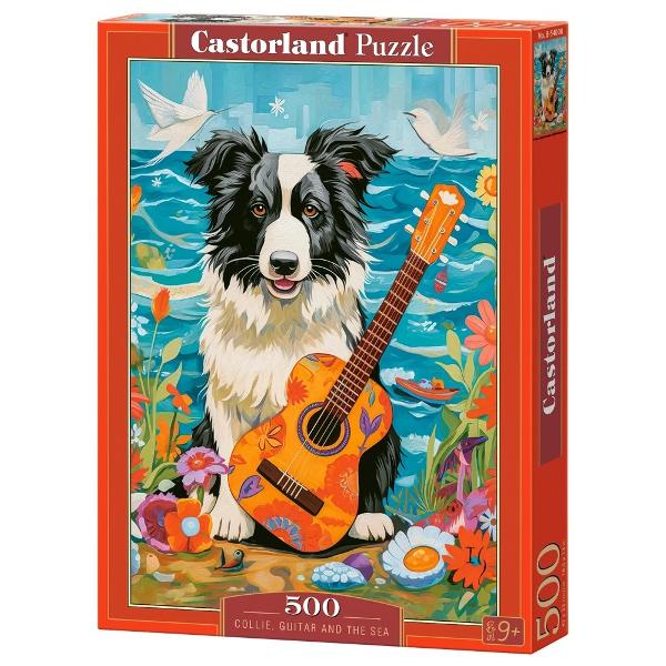 Puzzle cu 500 de piese Castorland - Collie giutar an the sea