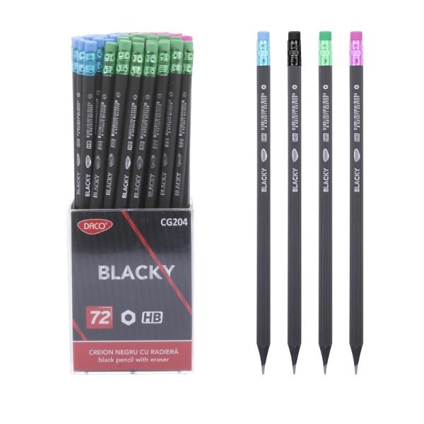 Creionul negru cu radier&259; DACO cu min&259; HB este un instrument de scris preferat în special de cei mici Corpul cu design sub&539;ire &537;i ergonomic îl fac atr&259;g&259;tor &537;i practic de utilizat iar radiera din cap&259;t ajut&259; la &537;tergerea u&537;oar&259; a gre&537;elilor de scriereModelul acesta de creion este unul popular deoarece poate fi utilizat atât pentru scriere cât &537;i pentru 