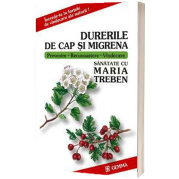 Descriere - Durerile de cap si migrena Prevenire recunoastere vindecareMaria Treben s-a hotarat sa stranga la un loc intr-un singur volum toate remediile cunoscute pentru tratarea acestor afectiuni Va chinuie mereu durerile de cap Aveti migrene Si orice ati incercat nu v-a ajutat Cartea de fata va ofera o sumedenie de tratamente cu plante din farmacia Domnului care asa cum o dovedesc concret si scrisorile celor ce au utilizat aceste remedii va vor ajuta sa va 