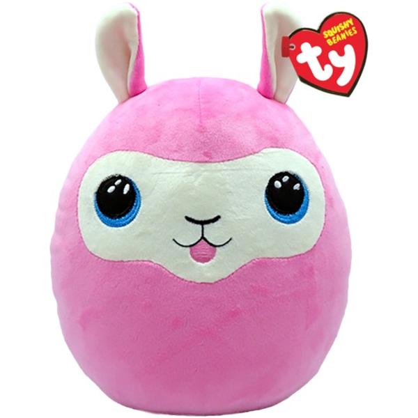 Jucarie de plus TY Squishy Beanies - Lana lama roz 22 cm TY39269