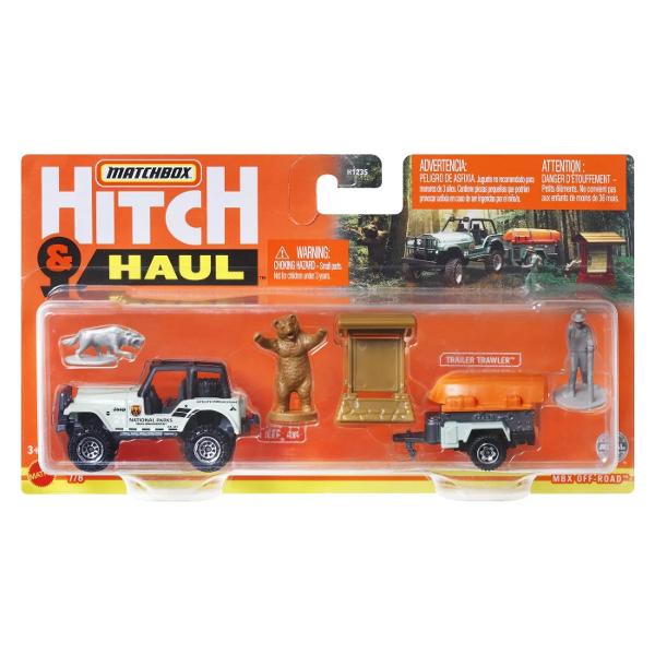 Preluati controlul asupra propriilor aventuri imaginative cu Matchbox 2023 Hitch & Haul la scara 164 Diecast Vehicles Include un vehicul principal remorca si accesorii tematice pe care copiii cu varsta de la 3 ani in sus le vor adora Cu decoruri si detalii realiste cu siguranta va veti distra sa le colectati pe toate