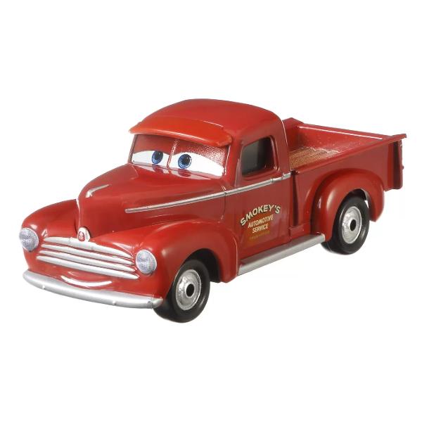 Acesta masinuta este realizata foarte in detaliu cu o culoare impecabila deci nu poate lipsi din colectia ta Joaca cu acest model ne ajuta sa retraim scenele favorite din filmul Cars de la Disney Pixar Masinuta este construita la o scara de 1 la 55 cu o dimensiune aproximativa de 9-10cm Este construita din metal si are si parti din plastic Intra in universul Cars3 o lume plina de aventuri automobilistice Acest pachet contine o masinuta cu personajul Heyday Smokey