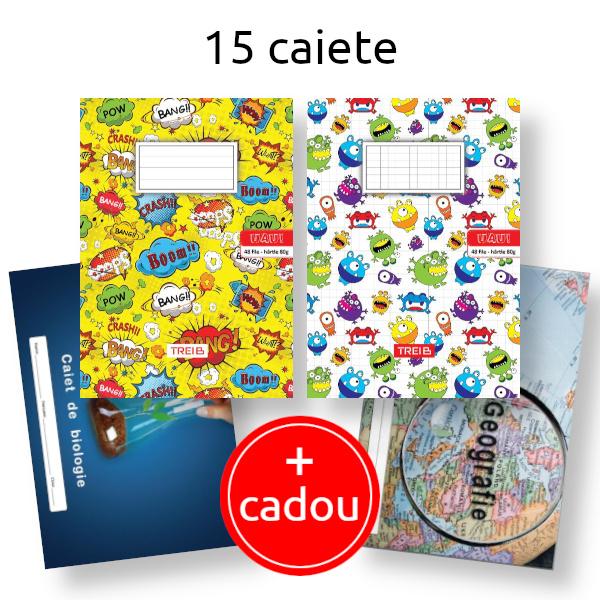 Î&539;i prezent&259;m pachetul nostru special cu 15 caiete perfect adaptat nevoilor clasei a IV-aFiecare pachet con&539;ine6 caiete UAU Dictando A5 48 file hartie 80 g6 caiete UAU de Matematic&259; A5 48 file hartie 80 g1 caiet Super Caiet de Muzica1 caiet de Muzica 17x24 cm 32 file hartie 70 g cu coperta de protectie din 