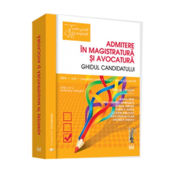 Unica lucrare care respecta structura examenelor de admitere in profesiile juridiceGrilele selectate asociate cu structura examenelor pe care se bazeaza astazi concursurile de admitere in profesiile juridice reprezinta provocari pozitive stimuland si gestionand atat cunostintele cat si emotiile specifice examenelor de admitere in profesiile juridiceCUPRINSUL LUCRARIILegislatie specifica - Organizarea si exercitarea profesiei de avocat Statutul magistratului Codul 