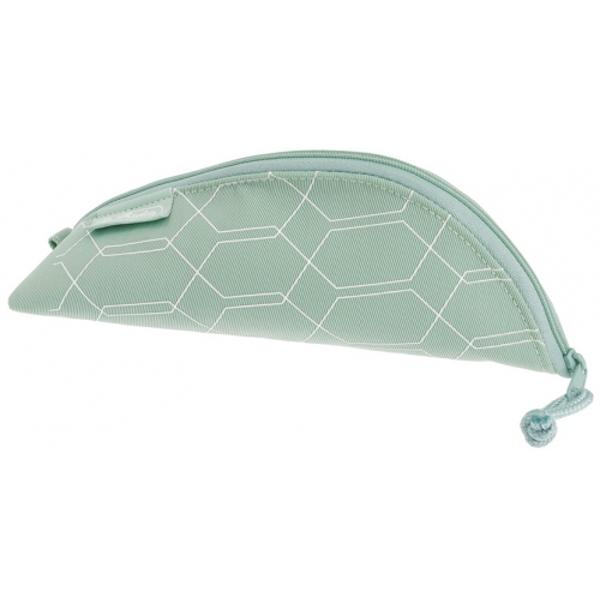 Necessaire model Cocoon poliester&11166; dimensiune 205 x 7 x 10 cm&11166; form&259; asimetric&259;&11166; interior c&259;ptu&537;it&11166; motiv Geometric mint