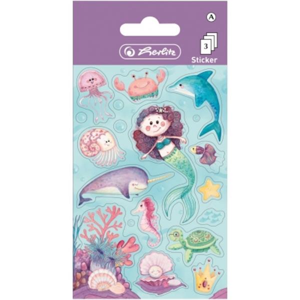 Autocolante set 3 coli motiv Mermaid• Set stickere autocolante• Setul contine 3 coli cu abtibilde interesante din lumea sirenelor• Dimensiune coala 8 x 125 cm• Motiv Mermaid