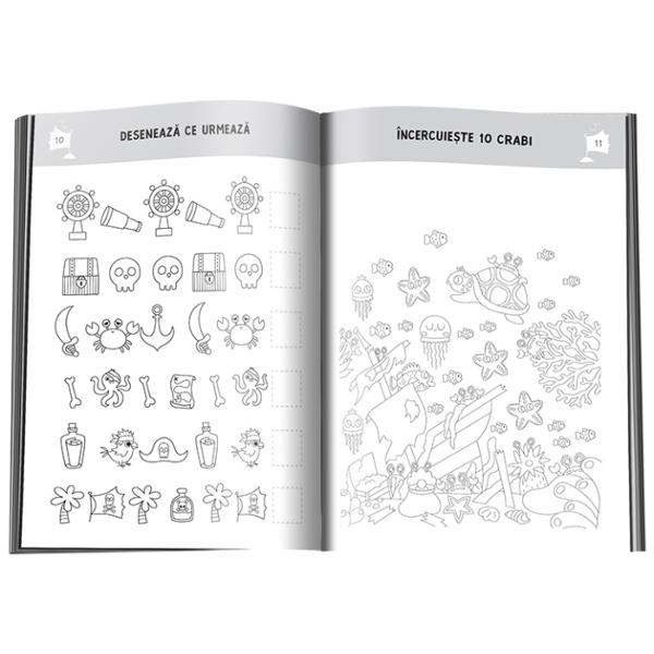 Insule misterioase cufere îngropate &537;i desigur mult&259; aventur&259; - asta înseamn&259; via&539;a de piratÎmbarc&259;-te la bordul impun&259;toarelor nave &537;i exploreaz&259; apele în c&259;utarea celor mai de pre&539; comori Ce mai a&537;tep&539;iCîpitanul te vrea imendiatÎn aceast&259; carte de activit&259;&539;i tinerii marinari rebeli trebuies&259; completeze &537;iruri logice 