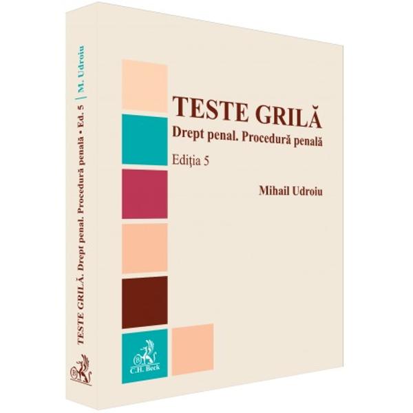 Despre lucrareLucrarea este conceput&259; în principal dup&259; modelul regulatory sandbox „cutie de nisip reglementat&259;” pentru testarea cuno&537;tin&539;elor juridice din materia dreptului penal &537;i procesual penal înainte de sus&539;inerea examenelor de licen&539;&259; sau de admitere în profesiile juridiceÎn secundar prin modalitatea de redactare a grilelor cu referire la fiecare element esen&539;ial al unei 