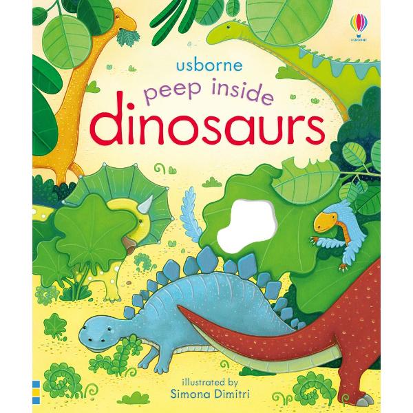 A beautifully illustrated non-fiction book to introduce children to dinosaurs for the very first timeChildren can lift the flaps and peep through the holes to see a dinosaur egg hatching or trace the outlines of T Rex’s teeth and find out about spiky dinosaurs the biggest dinosaurs and dinosaurs from the sea