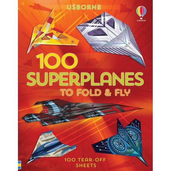 Fold and fly 100 fully-coloured paper superplanes from cutting-edge stealth aircraft and space planes to jets designed to smash the sound barrier This 100-sheet tear-off pad comes with clear step-by-step folding instructions tips for better flying and a pilots log to fill in Perfect to keep children amused indoors and out for hours of folding and flying fun 