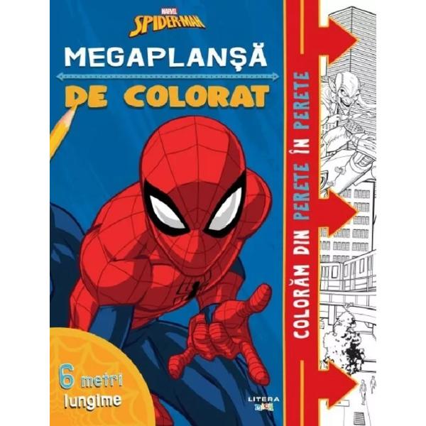 Esti gata de o superprovocare Ai de colorat 6 metri de scene spectaculoase daca te tin creioaneleColoreaza si bucura-te de momente incredibile alaturi de Spider-Man si prietenii sai