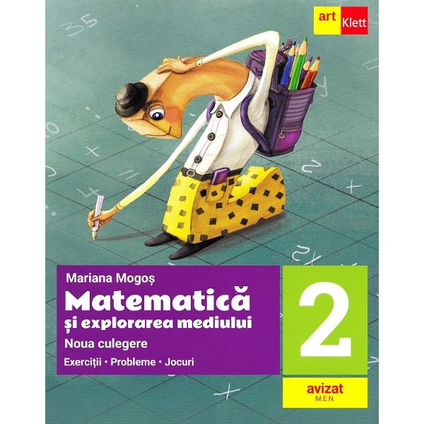 Matematica si explorarea mediului - Clasa a II-a - Noua culegere Exercitii Probleme JocuriCulegerea cuprinde o mare varietate de exercitii probleme si jocuri precum si un set de itemi pentru explorarea mediului ceea ce o recomanda drept un excelent instrument de lucru pentru aprofundarea continuturilor din manualul scolar folosit la clasa Poate fi utilizata atat in cadrul orelor de curs in care este necesara suplimentarea aplicatiilor cat si acasa 