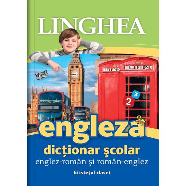 Primele tale cuvinte în limba englez&259; vin din dic&539;ionarul &537;colar Linghea cu vocabular actualizat pentru clasele primare &351;i tip&259;rit în dou&259; culori pentru o vizualizare optim&259; a cuvintelor Dic&355;ionarul include o parte ilustrat&259; &537;i elemente de gramatic&259; a limbii engleze contemporane 