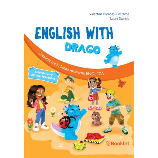 ENGLISH WITH DRAGO caietul de lucru de comunicare în limba modern&259; englez&259; pentru clasa a II-a reprezint&259; un excelent instrument de lucru pentru elevii care î&537;i doresc s&259; aprofundeze cuno&537;tin&539;ele dobândite la &537;coal&259;Caietul cuprinde 10 unit&259;&539;i care introduc &537;i aprofundeaz&259; diverse teme de comunicare Al&259;turi de Drago &537;i prietenii s&259;i elevii vor exersa comunicarea în limba 