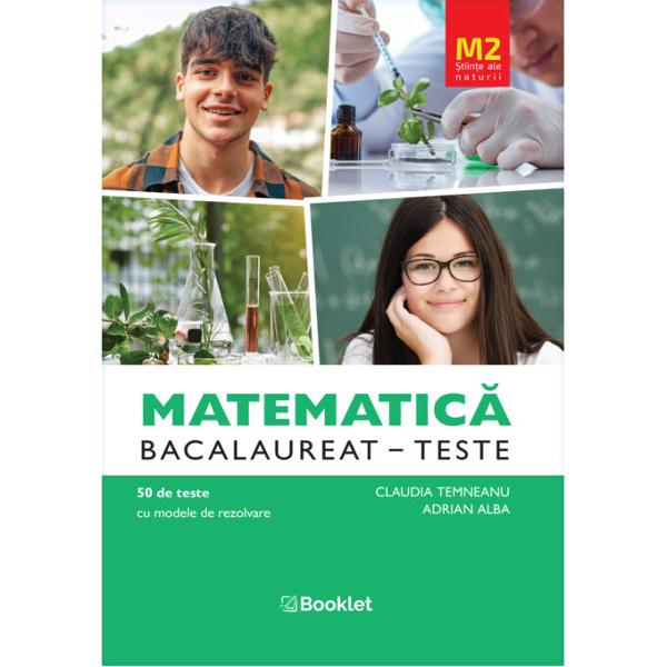 MATEMATIC&258; Bacalaureat – Teste se adreseaz&259; atât elevilor de clasa a XII-a care se preg&259;tesc pentru examenul de Bacalaureat sau admiterea la facultate cât &537;i profesorilor care pot folosi lucrarea ca un auxiliar eficient în evaluarea la clas&259; fiind un instrument ideal pentru elevi în preg&259;tirea pentru succesul la BacalaureatLucrarea con&539;ine 50 de teste cu rezolv&259;ri alc&259;tuite în conformitate cu programa 