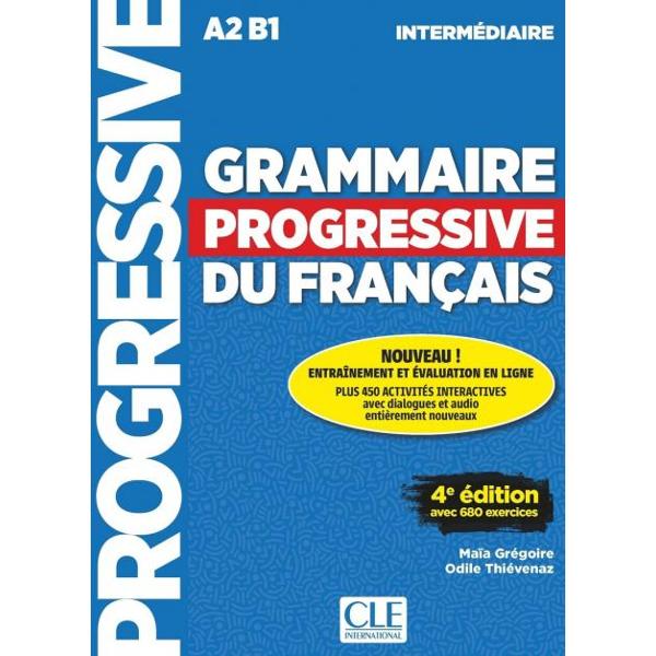 Quatrième édition de louvrage de Grammaire de français langue étrangère FLE niveau intermédiaire dans la collection Progressive du français destiné aux grands adolescents et adultesCe qui fait le succès de cet ouvrage de Grammaire•une organisation claire  la leçon de grammaire sur la page de gauche; les exercices dentraînement sur la page de droite•52 chapitres présentant les 