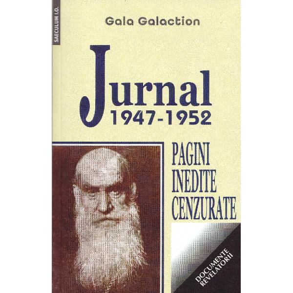 Jurnalul inedit al lui Gala Galaction redactat intre anii 1947-1952 connpletand cele cinci volume aparute anterior aduce marturii zguduitoare despre instaurarea regimului comunist in tara noastra si despre drama spirituala si morala traita de autor in epoca respectiva ca scriitor si preot Nimeni nu a banuit ca Gala Galaction a putut formula judecati atat de aspre la adresa comunismului si a invadatorilor si ca a avut curajul care l-ar fi costat desigur viata daca s-ar fi aflat de a 