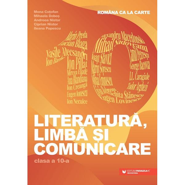 Unitar în form&259; flexibil în concep&539;ie &537;i prin modalitate de realizare auxiliarul de limba &537;i literatura român&259; destinat clasei a X-a continu&259; parcursul educa&539;ional ini&539;iat pentru anul precedent constituindu-se într-o resurs&259; de lucru util&259; &537;i accesibil&259; modern&259; &537;i inovatoare destinat&259; deopotriv&259; elevilor &537;i cadrelor didacticeROMÂNA CA LA 