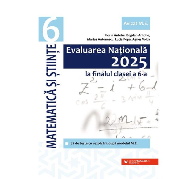 Lucrarea de fa&355;&259; se adreseaz&259; elevilor de clasa a VI-a care la finalul anului &351;colar vor sus&355;ine proba de „Matematic&259; &351;i &350;tiin&355;e” din cadrul Evalu&259;rii Na&355;ionale Elaborat&259; în conformitate cu programele &351;colare în vigoare cartea cuprinde 42 de teste de evaluare transdisciplinar&259; cu sugestii de rezolvareAceast&259; evaluare are deja o tradi&355;ie de câ&355;iva ani în 