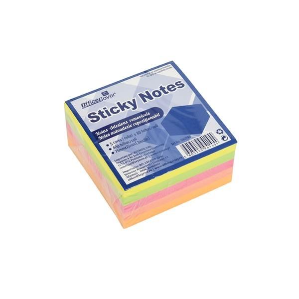 Notes adeziv Office Cover SN0243 400 coli 75x75mm 5 culori neon