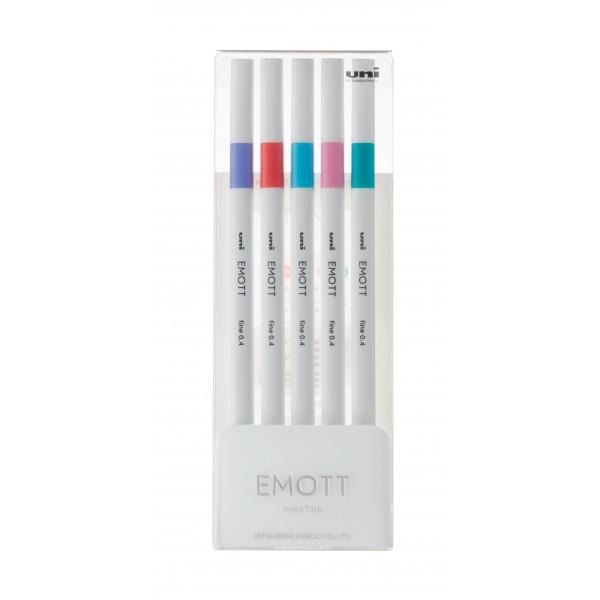 EMOTT exprim&259;-ti emotiile cu stilDesign ultramodern corp alb rafinat &537;i minimalist un vârf alb nemaiv&259;zut pân&259; acum descoper&259; EMOTT noul fineliner de zi cu zi pentru scris schitat si desenat cu stil in fiecare ziFiabil &537;i durabil v&259; va însoti când scrieti sau v&259; simtiti creativCu cele 40 de culori ale sale de la nuante dulci încânt&259;toare pân&259; la pasteluri moi 