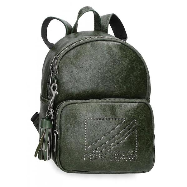 Rucsac casual dama Pepe Jeans Donna verde masliniu 20x255x10 cmBrand Pepe Jeans LondonCuloare verde masliniuDimensiune 20x255x10 cmMaterial piele ecologicaBretele sunt ajustabile pentru o purtare confortabilaCapacitate 4 litri1 compartiment pentru a transporta obiectele personale in calatorii sau plimbariRucsacul are ca accesoriu un breloc care completeaza designul detasabilManer superior3 buzunare 