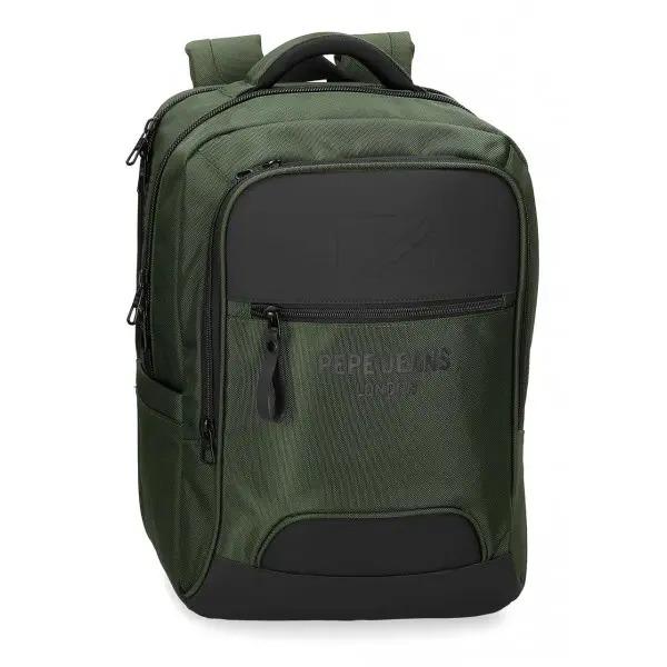 Rucsac barbati Pepe Jeans Bromley 24 2 compartimente buzunare laptop 156 inch tableta 12 inch verde 31x44x15 cmBrand Pepe Jeans LondonCuloare verdeDimensiune 31x44x15 cmMaterial poliester  piele ecologicaBretele sunt ajustabile pentru o purtare confortabila si ergonomice care se adapteaza perfect la spate si captusiteCompartiment special pentru laptop tabletaCapacitate 19 litri2 compartimente pentru o mai buna 