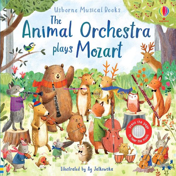 Children can discover the magic of Mozart by pressing the buttons in this enchanting sound book The animal orchestra travel through the forest playing five different pieces of Mozarts music and telling the other animals a little bit about the extraordinary man who wrote them The beautiful illustrations and spellbinding music are a perfect introduction to one of the greatest composers of all time