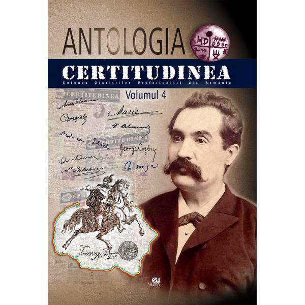 Volumul IV al Antologiei CERTITUDINEA cuprinde urm&259;toarele 36 de numere ale revistei de la 115 la 150 • Antologia este legat&259; într-un format de 275 x 40 cm aprox A-3 • Are 452 de pagini echivalentul a 904 pagini A-4 însumând 1270 de articole • Include CUPRINS &537;i INDICE DE AUTORI • Editorul Antologiei CERTITUDINEA vol IV este ca &537;i pân&259; acum Editura URANUSAntologia CERTITUDINEA e un remediu 