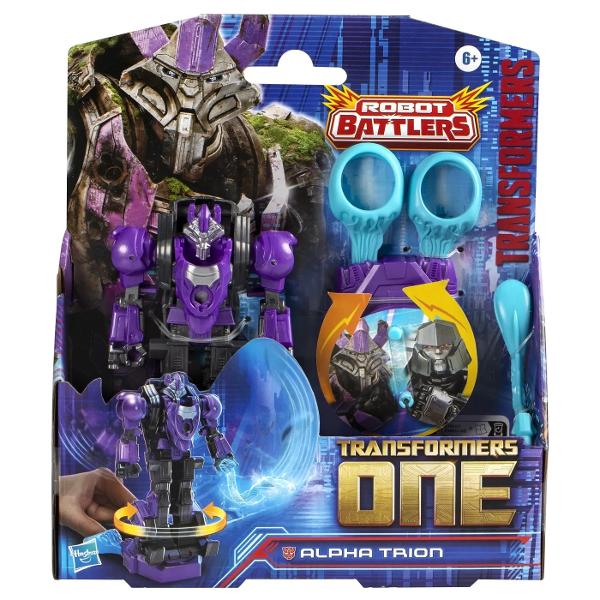 Experimentati originile epice ale robotilor legendari Transformers cu aceste figurine de actiune Transformers One Battling Robots Aceasta figurina Sentinel Prime de 115cm se transforma din modul robot in modul jet Cybertronian in 3 pasi cu o conversie simpla perfecta pentru fanii Transformers cu varsta de 6 ani si peste Asezati figurina de actiune pe baza de lupta si glisati fantele pentru degete pentru miscari interesante de actiune Figura are cap brate si picioare articulate pentru 