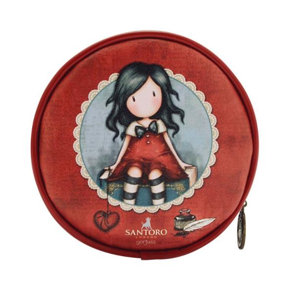 Gorjuss Pouch rotund acesorii - My StoryPouch mare rotund cu fermoar My Story este ideal pentru stocarea si depozitarea micilor accesoriiDimensiuni aproximative 5x14x14 cm