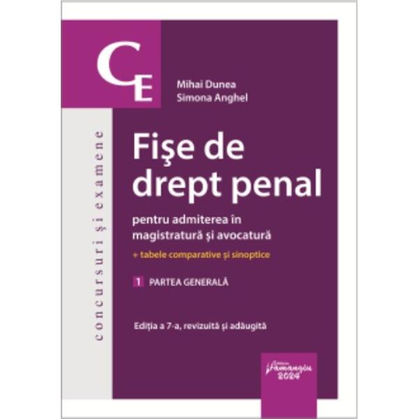 Fisele de drept penal pentru admiterea in magistratura si avocatura la fel ca toate celelalte lucrari din cadrul acestei serii reprezinta un proiect editorial dedicat studentilor masteranzilor si absolventilor care se pregatesc pentru examenele de admitere si definitivat in profesiile juridice abordarea autorilor fiind axata in special pe prezentarea sintetica a institutiilor dreptului penal astfel cum acestea au fost configurate respectiv reconfigurate prin 