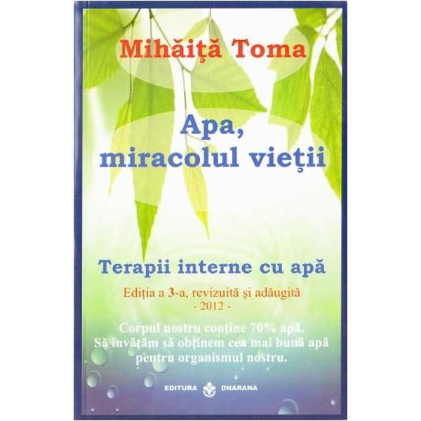 Apa este intr-adevar forta care creeaza si da viata Fara ea particulele nu ar putea sa se amestece sau sa circule Astfel apa a creat haos la inceputuri dar si o ordine perfecta mai apoi pe aceasta planeta albastra numita Pamant Apa este MAMA VIETII si in acelasi timp suportul vietii gratie caracteristicilor sale unice Apa este PUNTEA intre CER si PAMANT la fel cum Omul este PUNTE intre CER si PAMANT nu intamplator OMUL este 70 apa si PAMANTUL are 70 din 