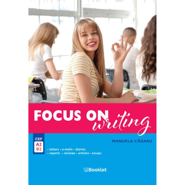 Focus on writing se adreseaz&259; elevilor de nivel intermediar A2-B1 din CECRL care doresc s&259; î&537;i îmbun&259;t&259;&539;easc&259; competen&539;ele de scriere în limba englez&259;Gândit&259; ca un caiet de lucru materialul de fa&539;&259; acoper&259; toate tipurile de texte pe care elevii le întâlnesc la acest nivel precum mesaje scurte bro&537;uri e-mailuri rezumate pagini de jurnal articole 