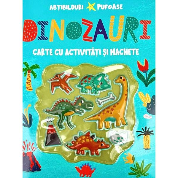 Dinozauri Carte cu activitati si machete Abtibilduri pufoaseDescopera lumea captivanta a dinozaurilor Aceasta carte contine o multime de activitati si machete care asteapta sa fie asamblateIlustratii color