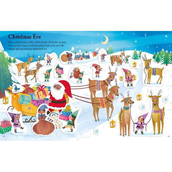 Discover the magic of Christmas with this enchanting book From decorating the tree to making and delivering gifts with Santa experience the excitement in Christmas Town as everyone gets ready for the big day With over 150 stickers 