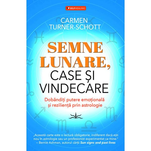 „O carte minunata de astrologie despre modul magic al Lunii de a ne umple cu autovindecare energie puternica si pasiune creativa” — Bernie Ashman autorul cartii Sun signs and past lives”Semnele Soarelui si vietile trecuteFolositi SEMNELE LUNARE si CASELE pentru a va vindeca si a va gasi implinirea emotionalaSemnul lunar propriu are o influenta puternica asupra vietii voastre in special asupra lucrurilor care va aduc 